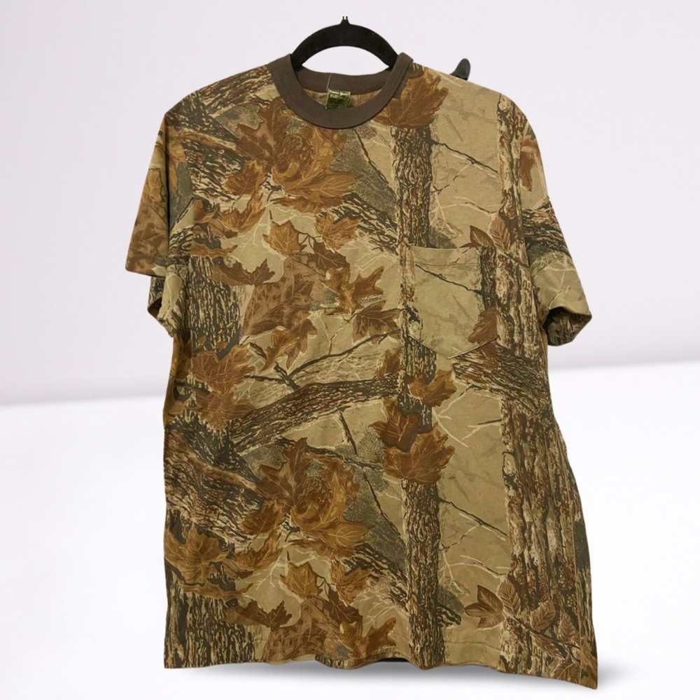 Vintage Camo Style T-shirt with Pocket
